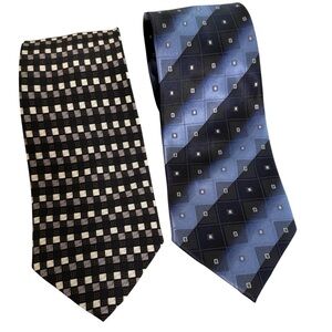 Kilburne and Fitch Mens Neckties Silk‎ Geometric Squares Wedding Classic Career